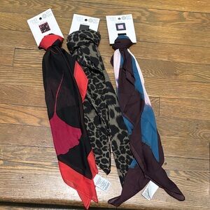 Tribe Alive Hair Scarf Trio - Red, Black, Brown